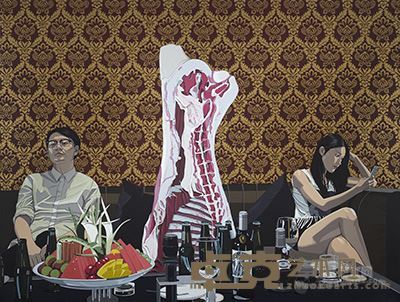 不合作 亚麻布、丙烯 2015 180 × 240 cm