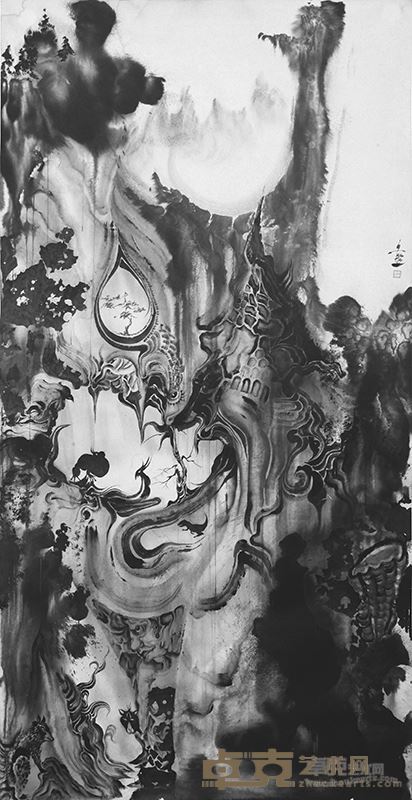 《万物水墨4》 122X244CM 纸本水墨 2014