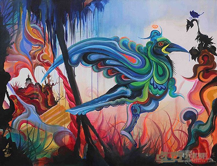 《机械鸡》 120x90cm 布面丙烯 2015