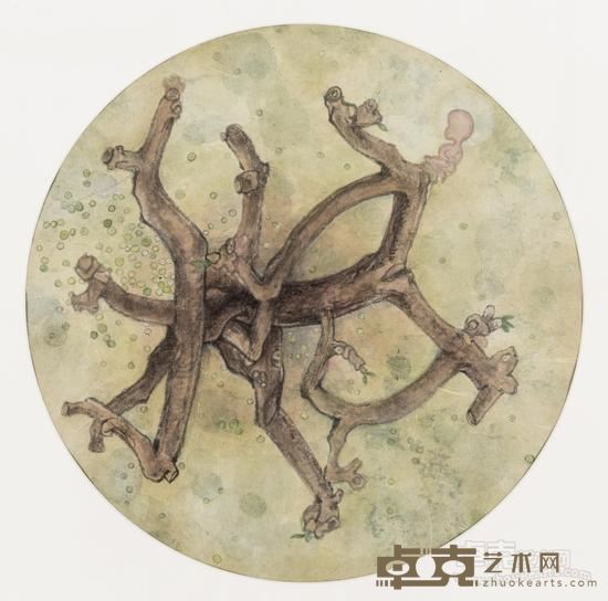 陈雯柔 渾淪 51×51cm 水墨纸本 2015