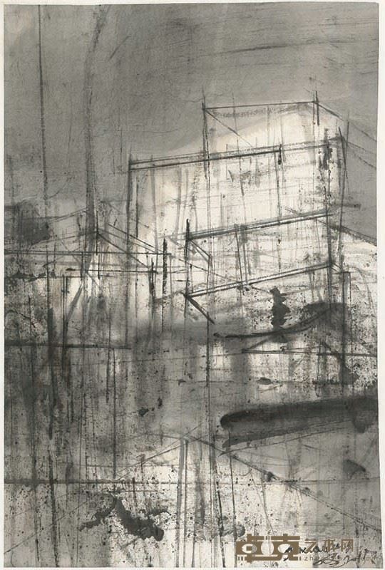 空线NO.5 纸本水墨  2015 70X47.3-5