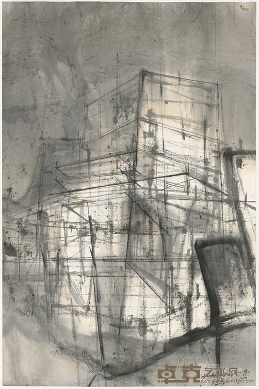 空线NO.3 纸本水墨  2015 70X46.4-3