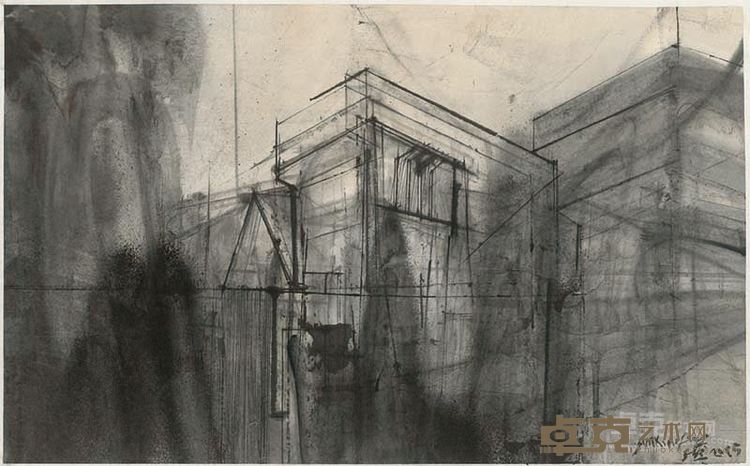 空线NO.1纸本水墨 60x97 2015