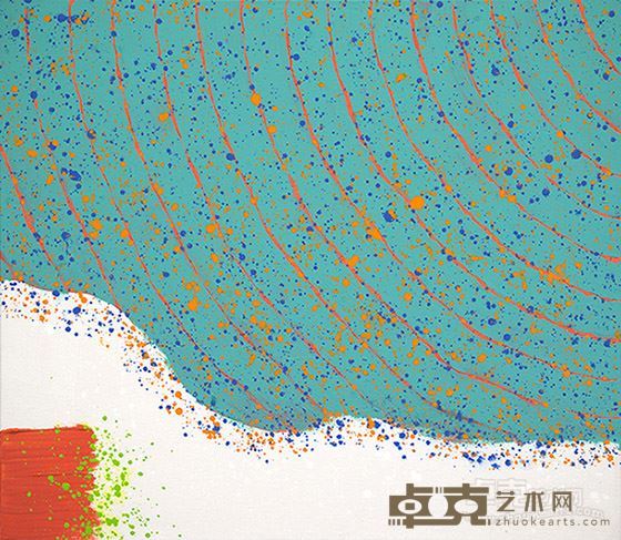 上善若水_布上壓克力_70cm x 80cm_2000