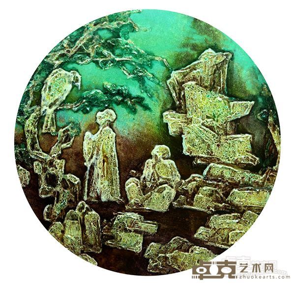 尹涛《鸣时2》 80x80cm