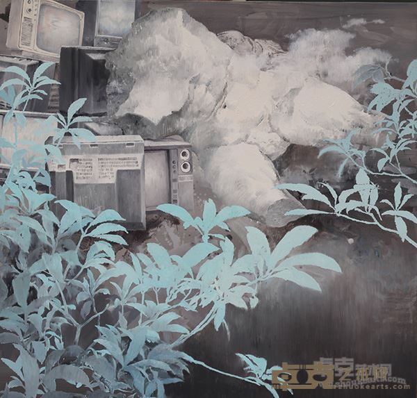杨方伟《遗忘的道具3》 布面油画 150x150cm 2014