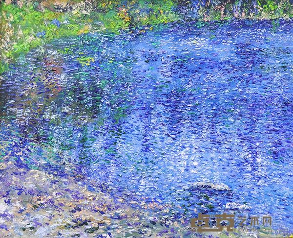 谢山《浣花溪公园之3》 55×45cm