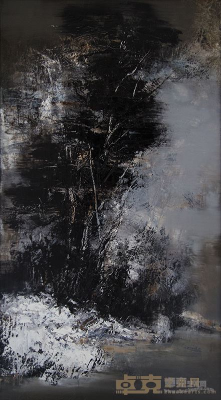 唐悟刚《初春》 布面油画 145x80cm