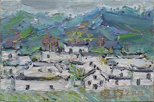 孙晓伟《安徽印象》纸板油画 10x15cm