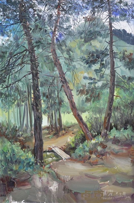 邱光平《三棵松》120×80cm