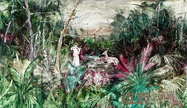 刘伟涛《理想之地 No.05》 布面油画 50X110cm