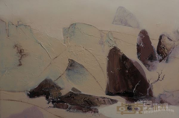 李帛《山石NO.10》 60x90cm