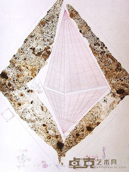 《谬论——小品6》 宣纸，油彩，中性水笔，35 x26cm 2010