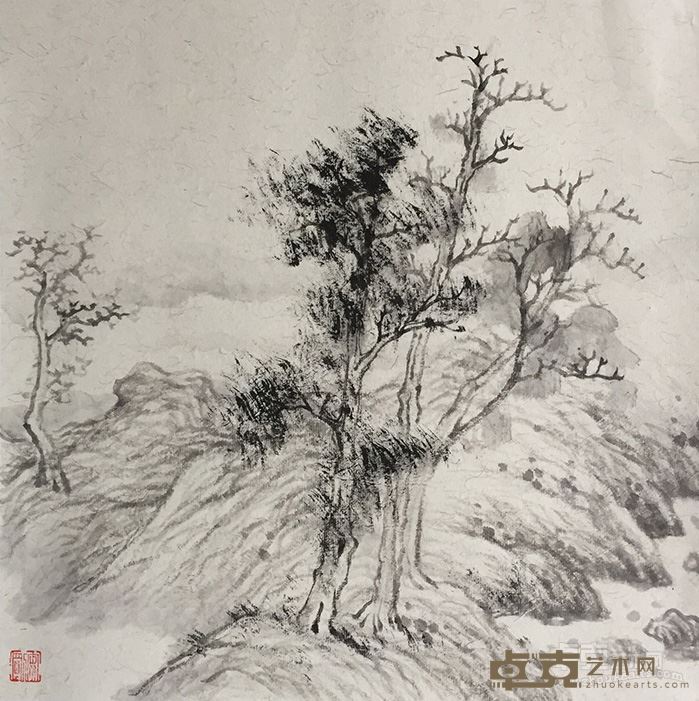 孙安刚  黄鹤遗意之三 35x35cm 2016年