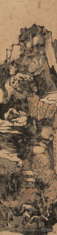 刘宁 隐禅136x34cm 2013年