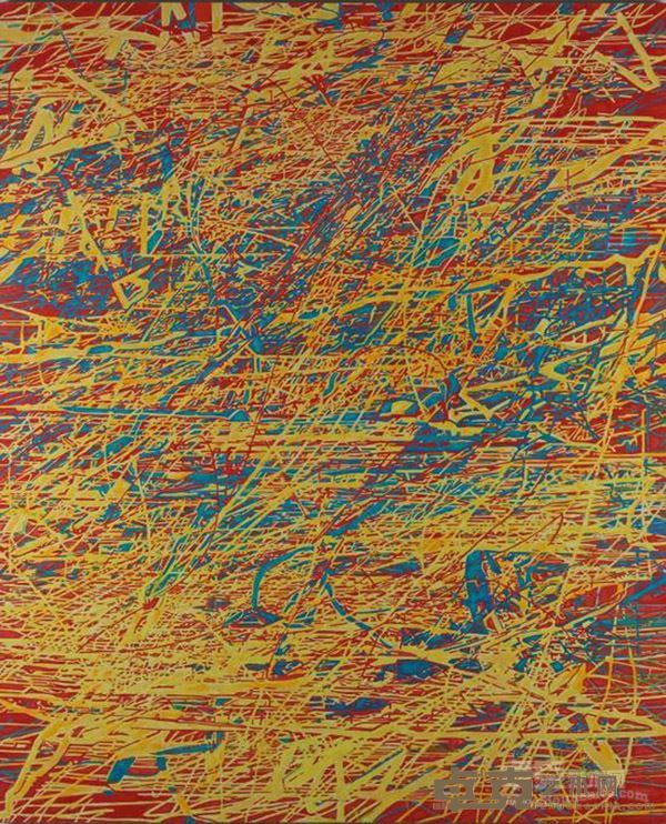 黄与蓝丨布面油画丨180×200cm丨2015