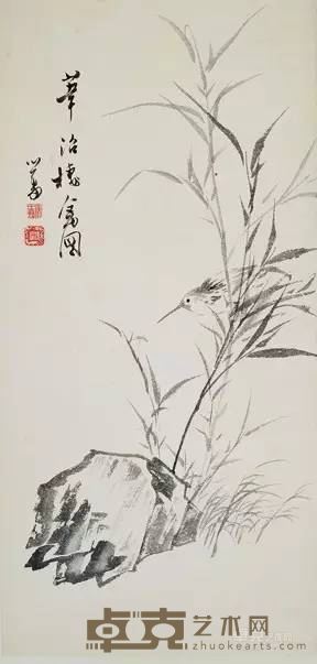 溥心畬-苇沼栖禽图