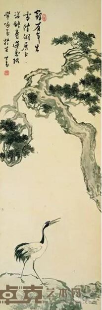 溥心畬-松鹤图轴