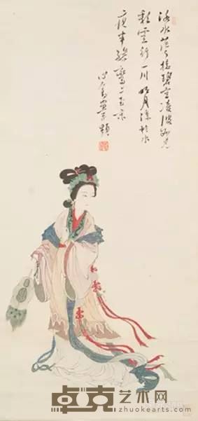 溥心畬-洛神图轴