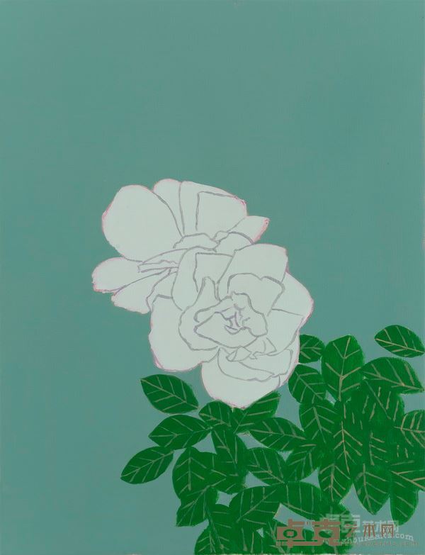 张晖 花 2016.1b  布面丙烯 23x30cm 2016