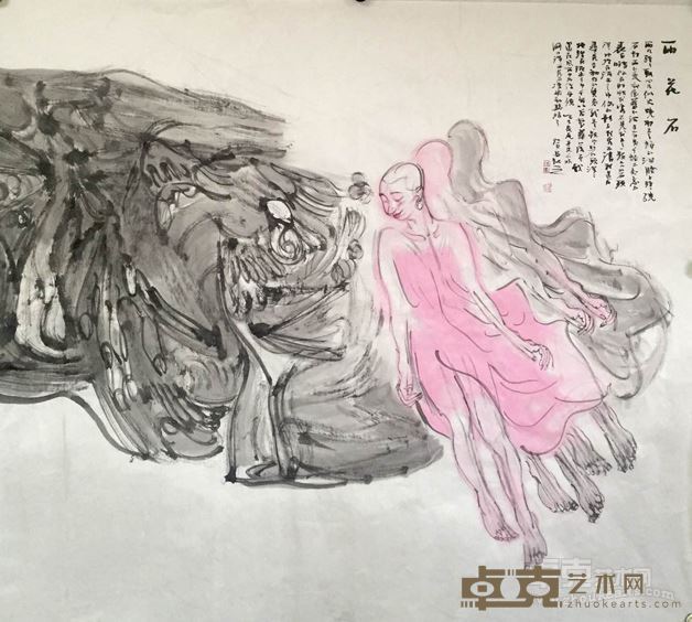 张江舟 雨花石 年代：2016 规格：160×160cm 中国画