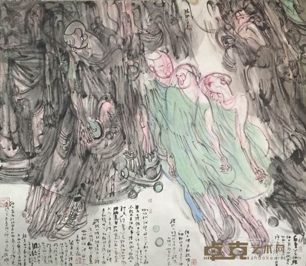张江舟 臆语 年代：2016 规格：160×160cm 中国画