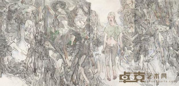 张江舟 女神简历 年代：2015 规格：299×142cm 中国画