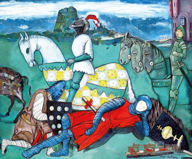 哈特曼 睡骑士 年代：2011 规格：180×220cm 油画