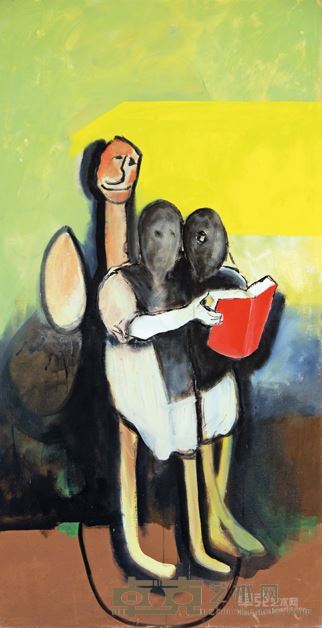 哈特曼 蒙面爱情 年代：1986-1987 规格：180×95cm 油画
