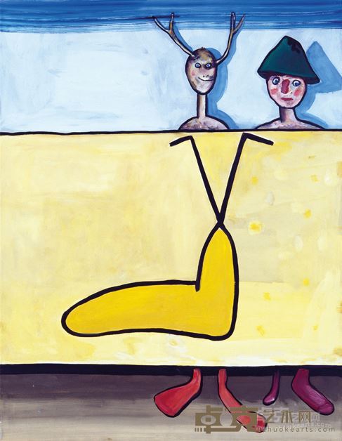 哈特曼 黄蜗牛的符号 年代：1994 规格：155×120cm 油画