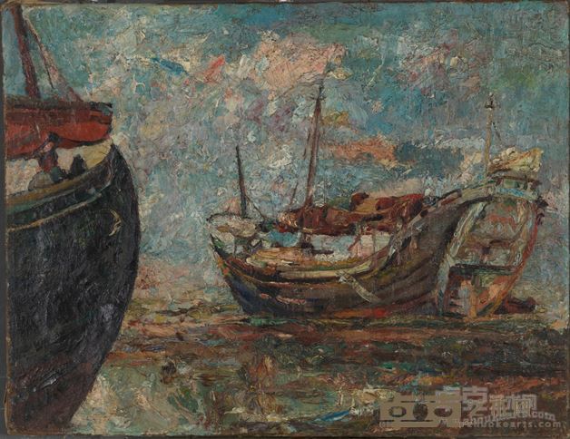 司徒乔 搁浅 年代：1923 规格：54.5×71.5cm