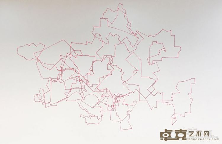 欧阳苏龙《看不见的城市》油画棒，700x500cm 2015