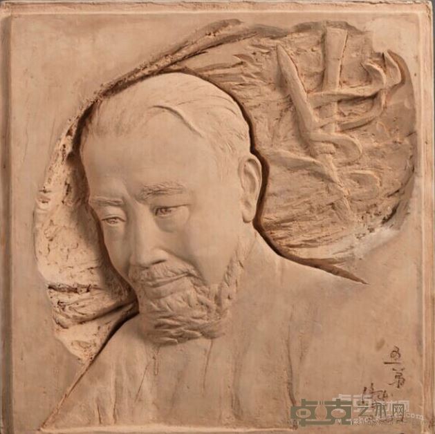 司徒杰 司徒乔像 年代：2002 规格：61×61×10.5cm