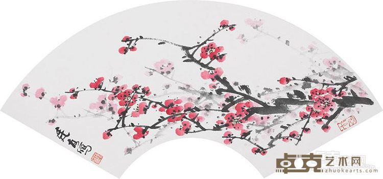 扇面_腊梅