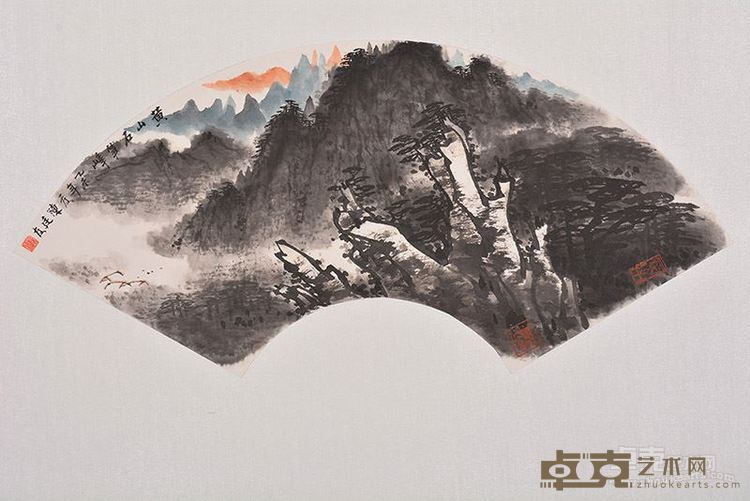 黄山扇面3