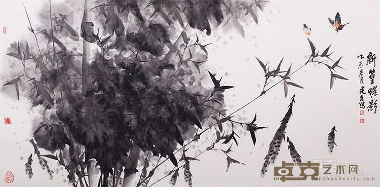 新篁蝶影