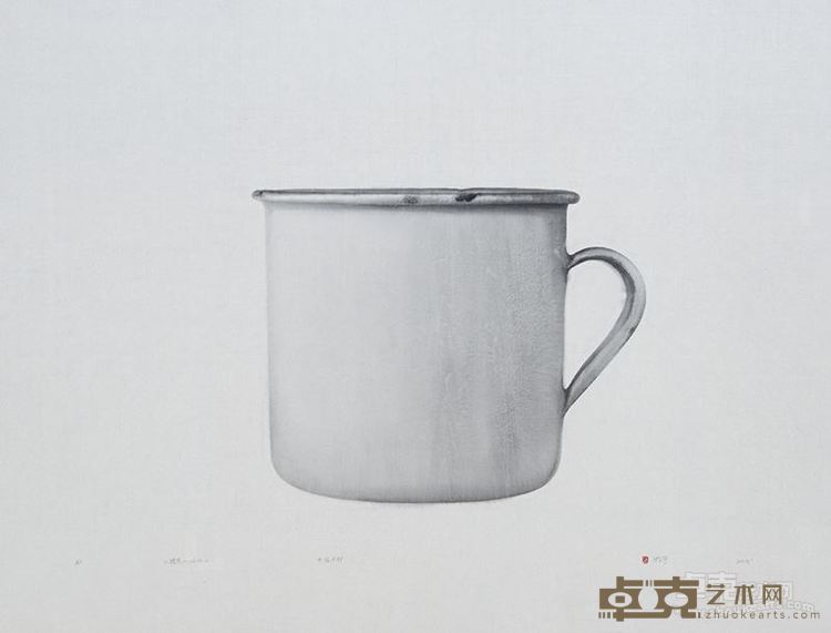 游宇《搪瓷——White》木版水印121x92cm，2015年