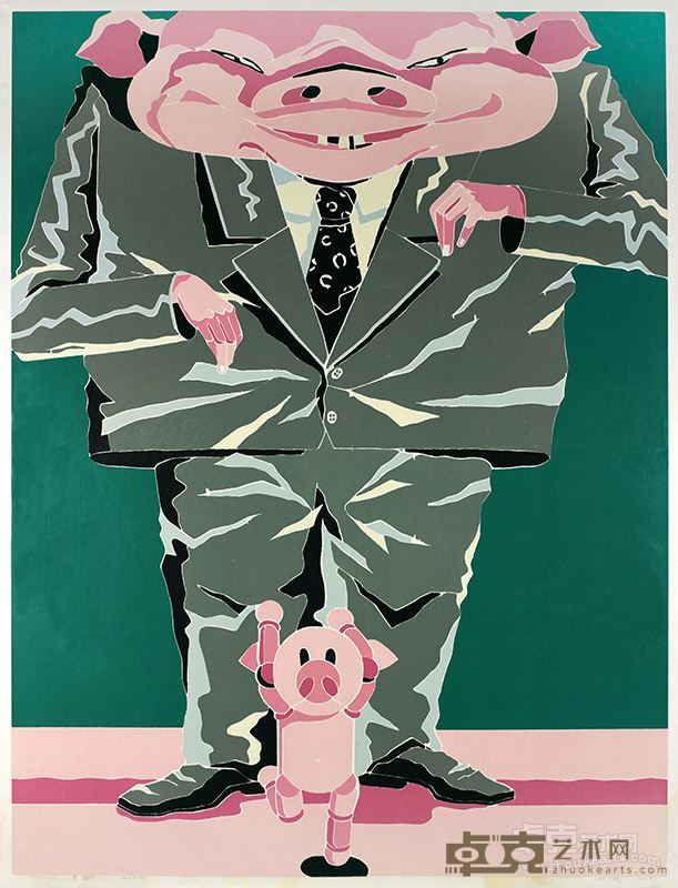 林小斌《 舞蹈》 套色木刻 120×90cm 2013年