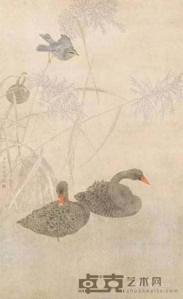 《江岸冬景》 江宏伟 96.5x59cm 2014年