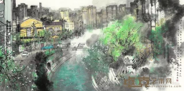 信步代官山 国画 68cm×138cm 杨峻 2014