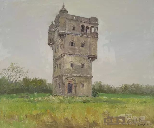侨乡系列之守望 油画 50cm×60cm 丁松坚 2015