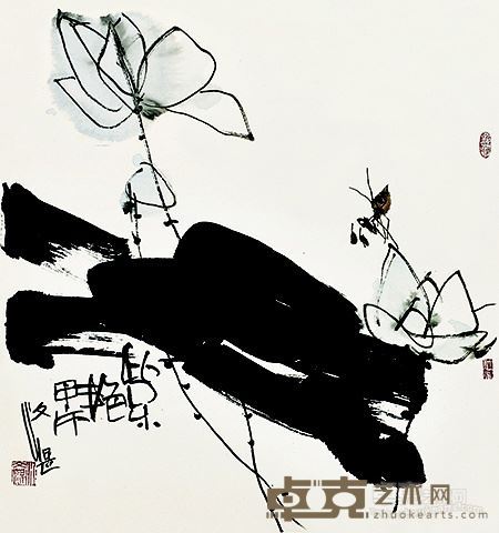 紫艳 纸本设色 60cm×60cm 2014年