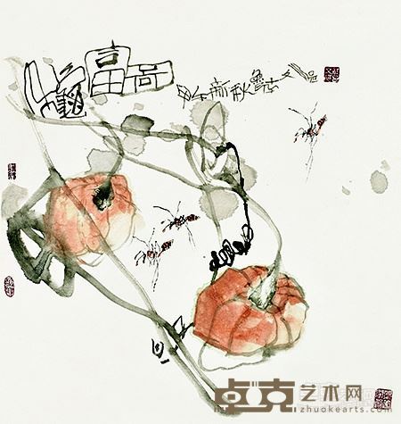 秋富图 纸本设色 60cm×60cm 2014年