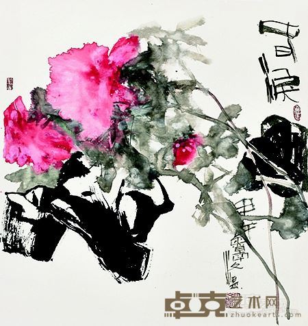春泪 纸本设色 60cm×60cm 2014年