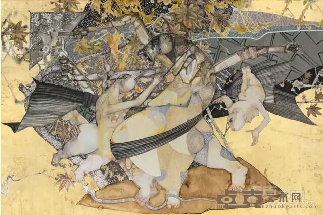林剑峰 《孤屿旗帜-1》 200×300cm 油画 2013年