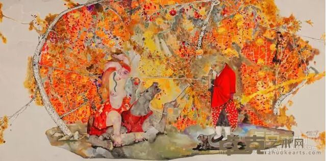 林剑峰 《东方圆》 60×120cm  布面油画 2013年