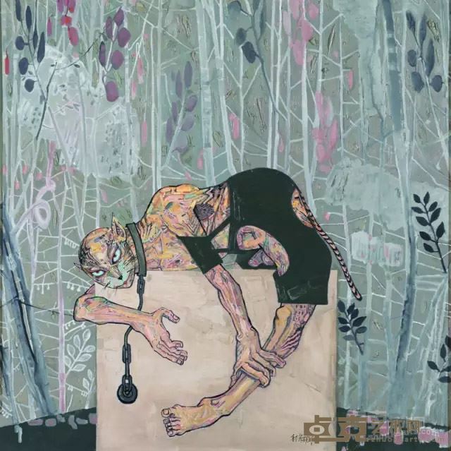 林剑峰 《大猫》100×100cm 布面油画 2009年
