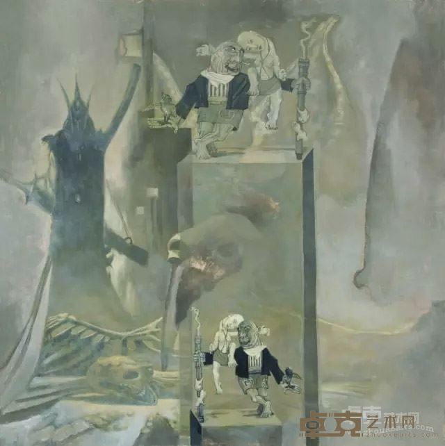 林剑峰 《 高台魔杖 》 100×100cm 布面油画 2008年