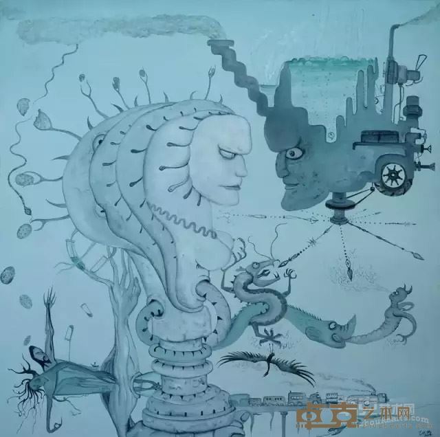李化猛 《循环》系列10 布面丙烯160x160cm 2014年