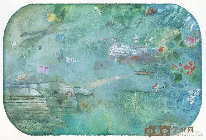 《寻龙记》水墨设色60x90cm 2015